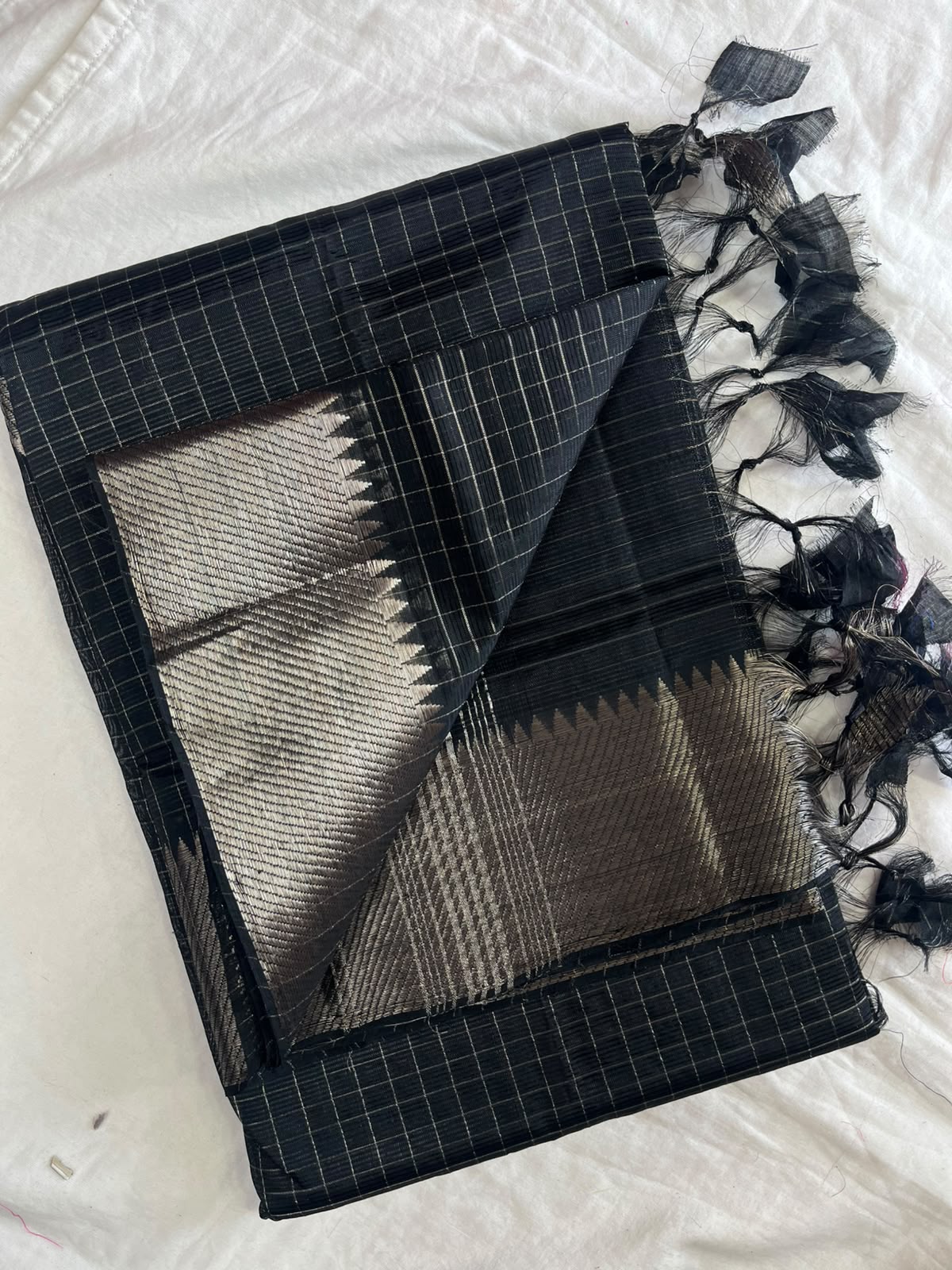 Mangalagiri handloom pattu by cotton silk saree